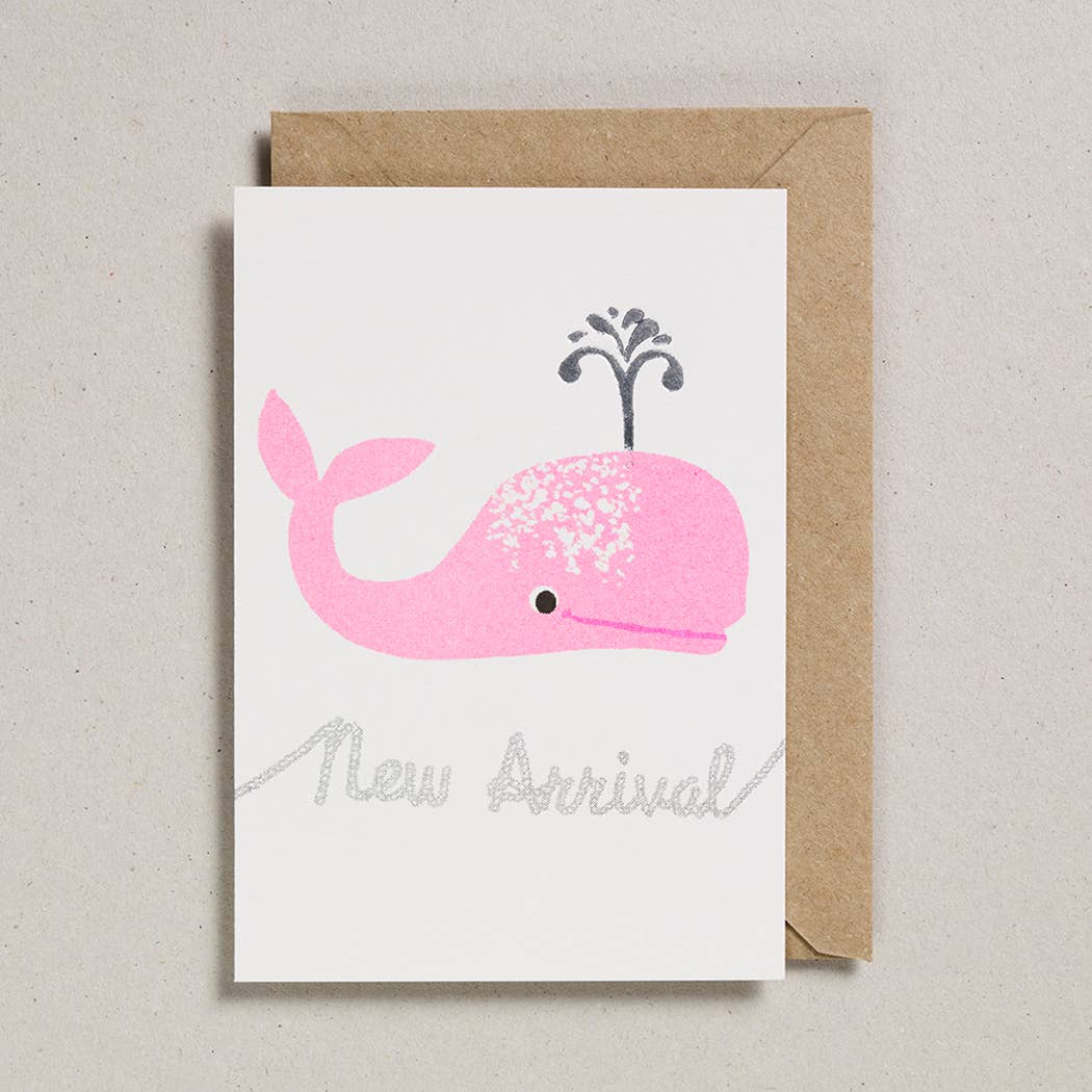 Riso Baby Cards Pink Whale