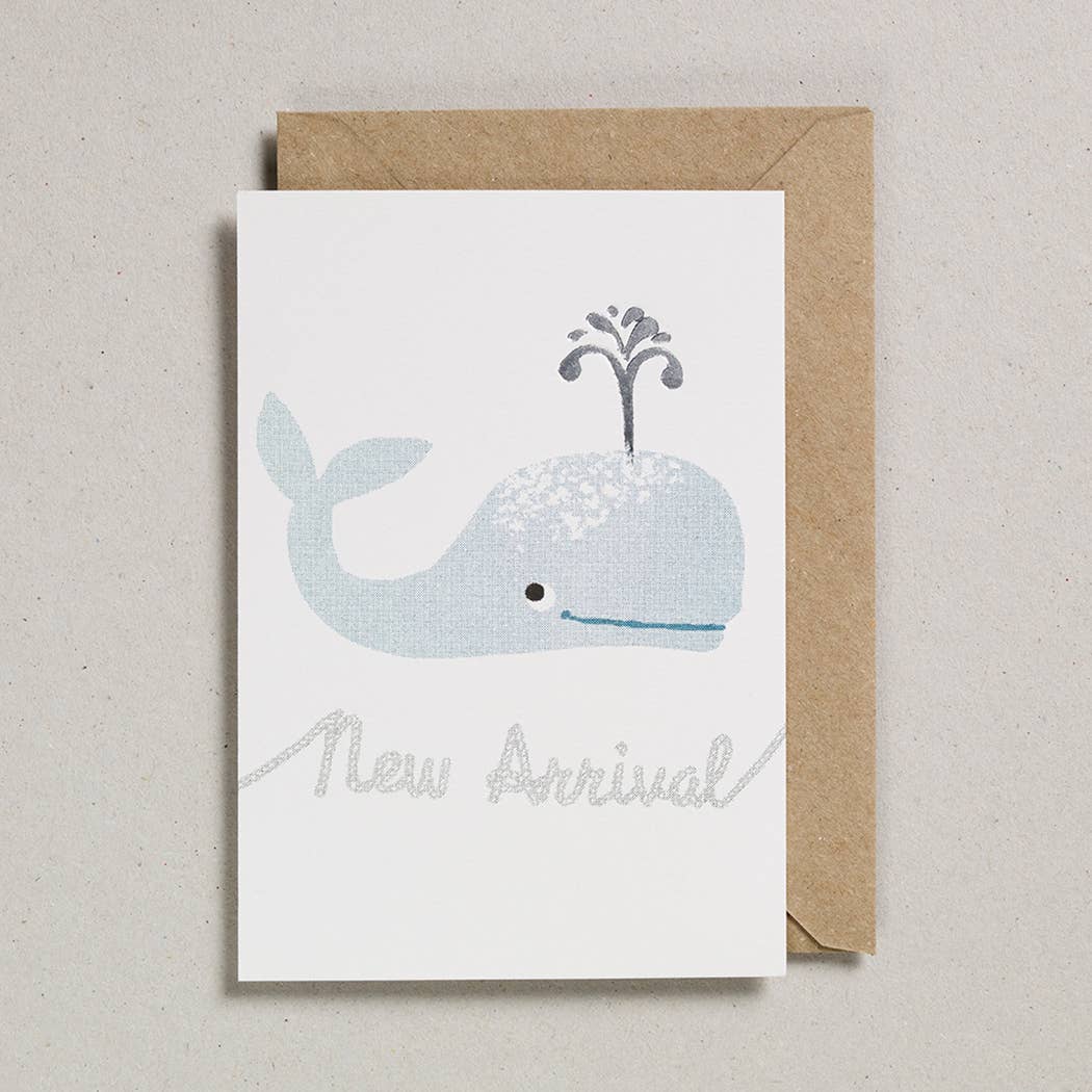 Riso Baby Cards Teal Whale