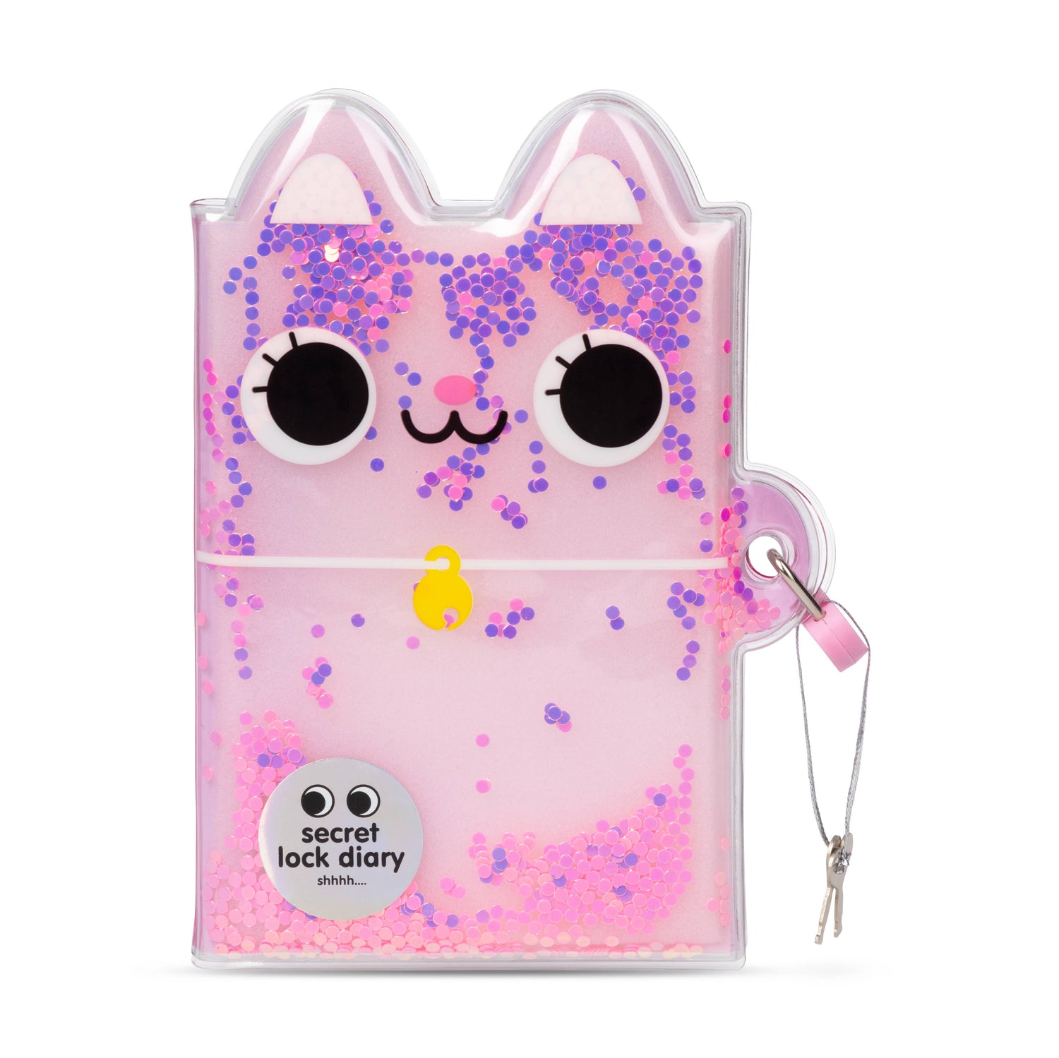 Cat Glitter Lockable Diary | Children’s Diary | Stationery