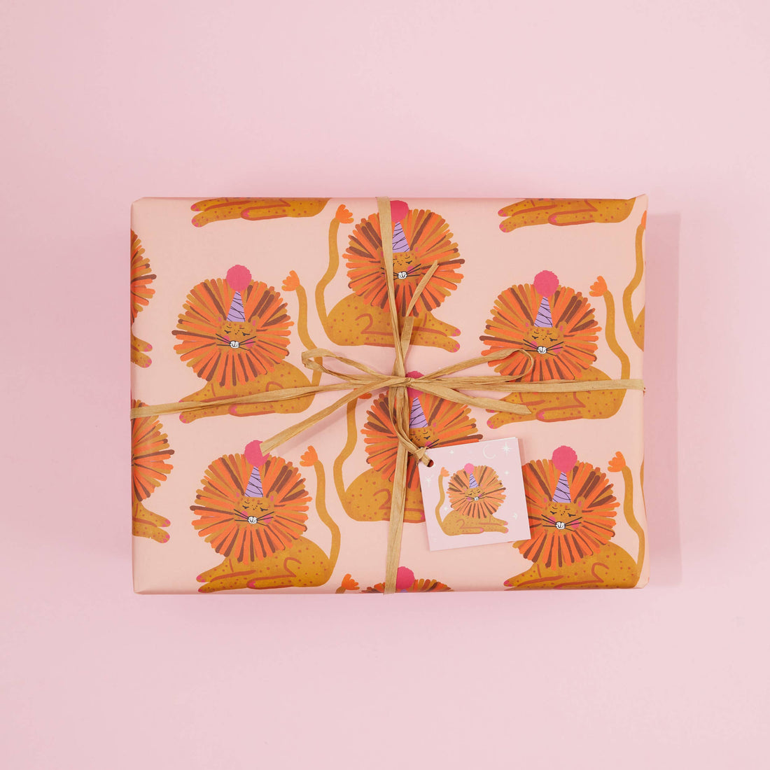 Party Lion  | Birthday Wrapping Paper Sheets