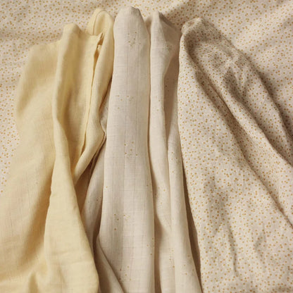 Organic Baby Muslin Squares Set of 3 - Wild Chamomile