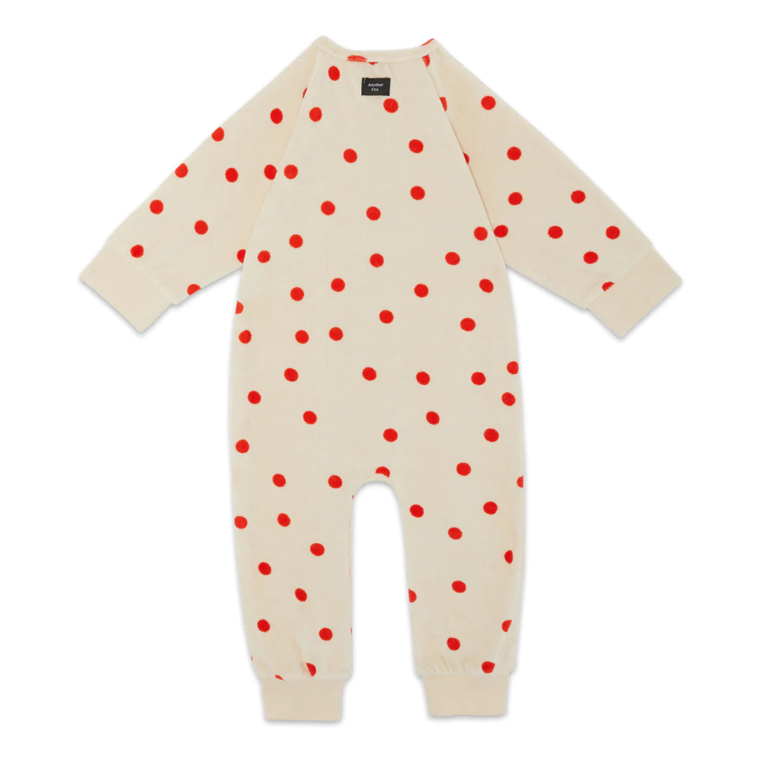 Red Dot Terry Towel Sleepsuit